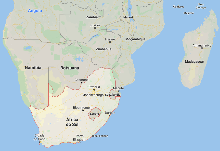 Mapa da África do Sul