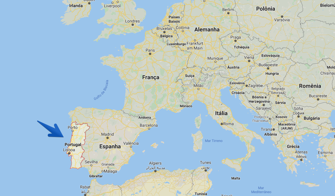mapa de portugal do google maps